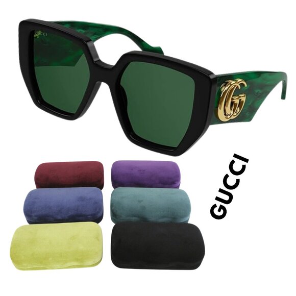 Beautiful Gucci Lens Oversized Sunglasses for Women  Marble green & black - Picture 2 of 4